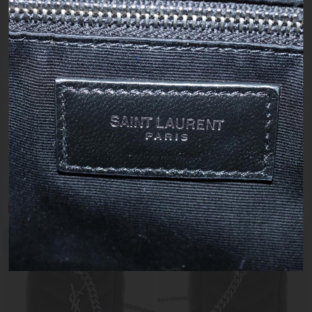 SAINT LAURENT Lulu Shoulder Bag Calfskin Black full inclusion - Picture 15 of 17